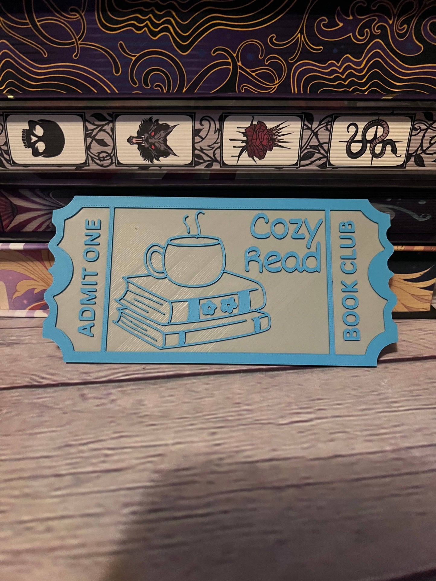 Ticket Stub Bookshelf Decor- 3D printed