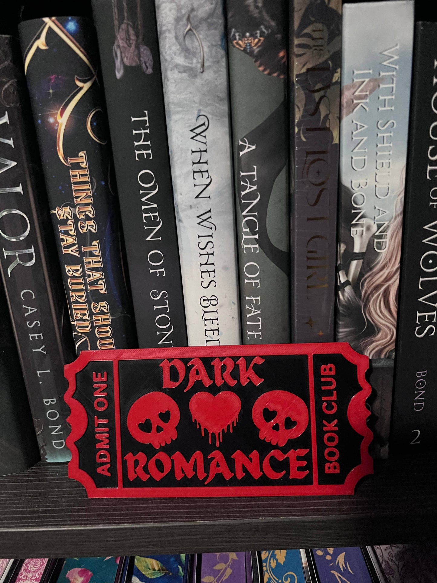 Ticket Stub Bookshelf Decor- 3D printed 