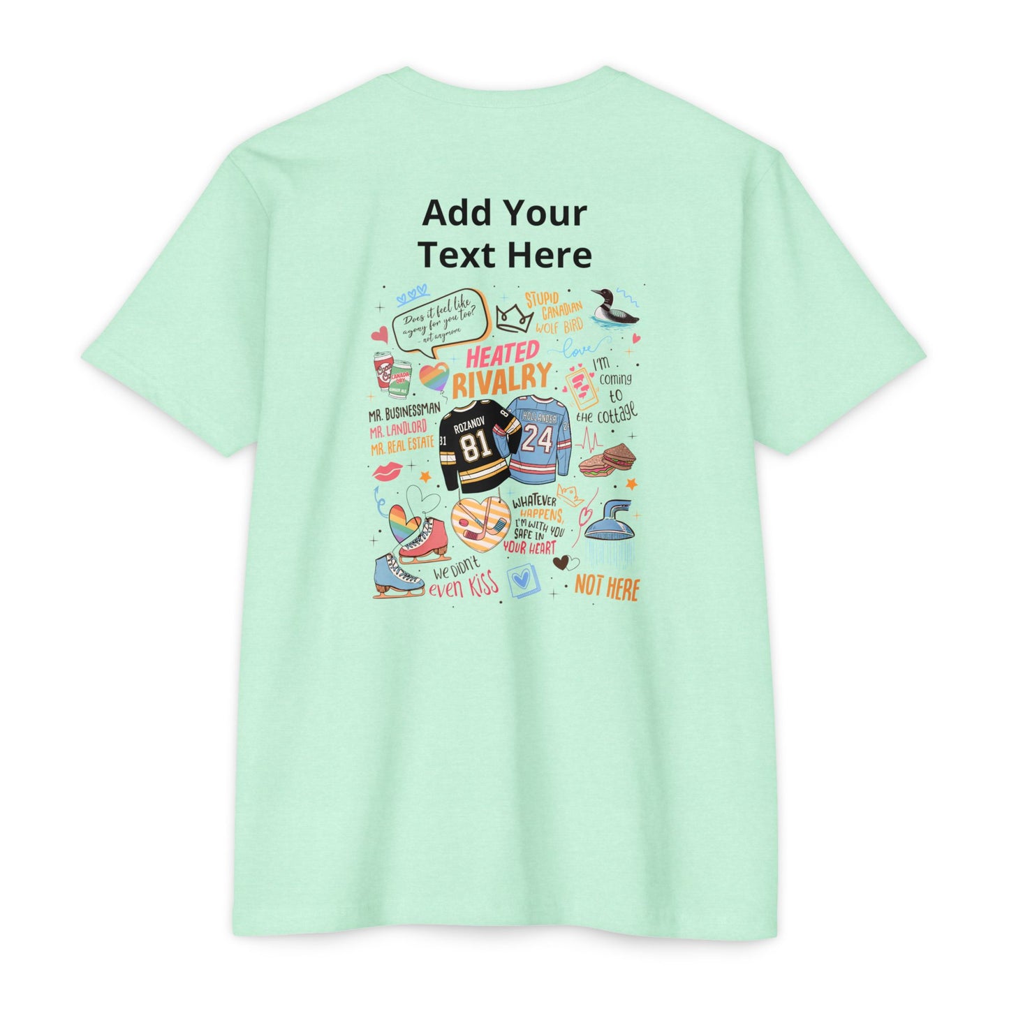 Heated Rivalry Inspired Tee— Customizable Back Print