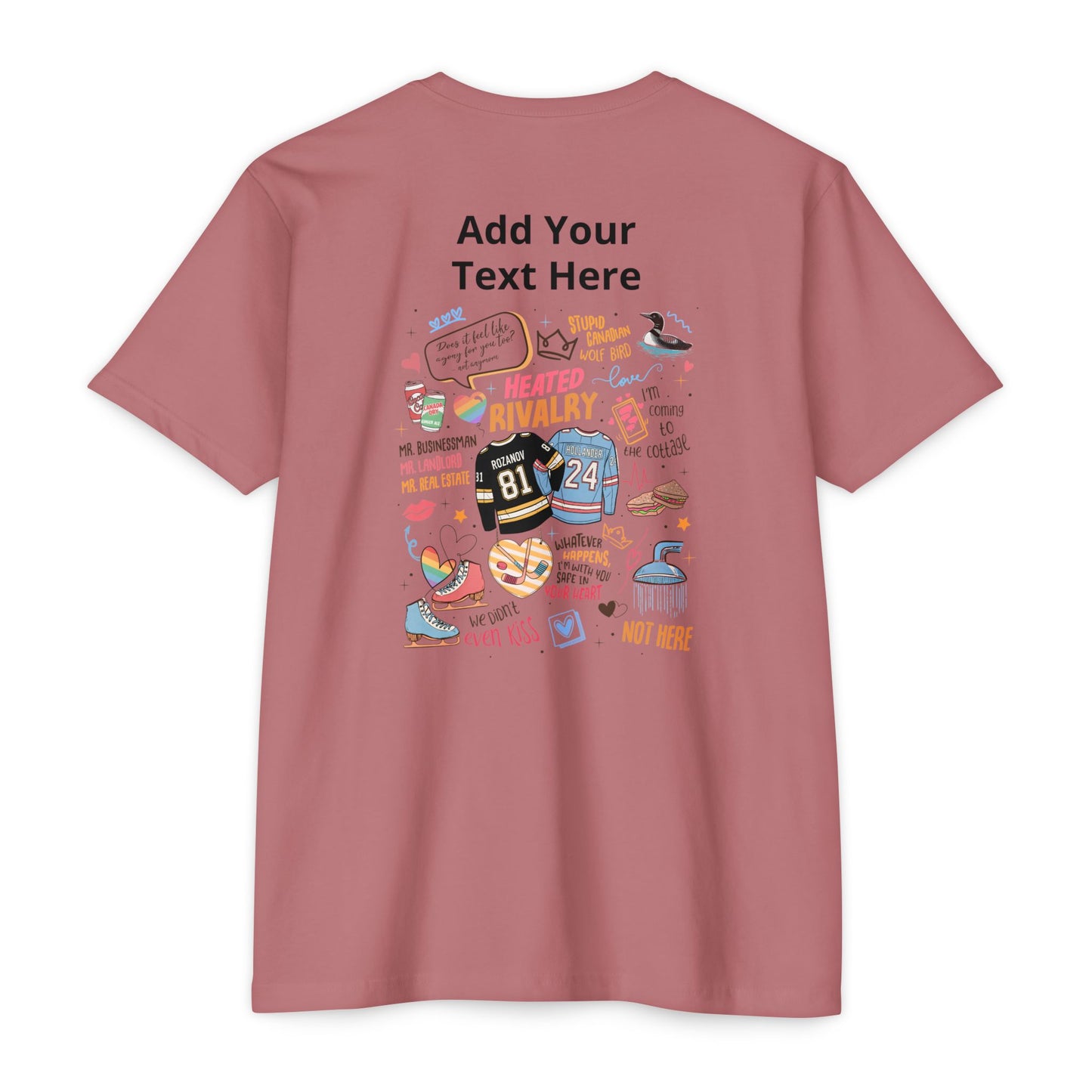 Heated Rivalry Inspired Tee— Customizable Back Print