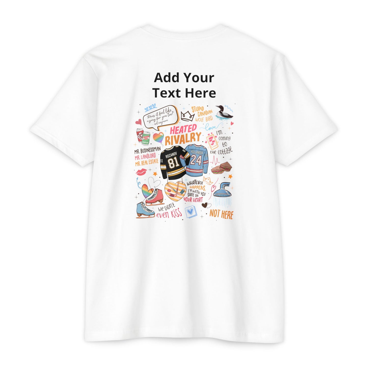Heated Rivalry Inspired Tee— Customizable Back Print