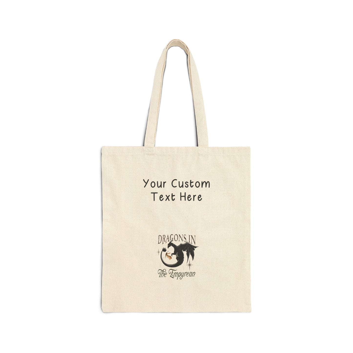 Dragons of the Empyrean™ Canvas Tote Bag — Fantasy Book Lover Gift | Fourth Wing Inspired Tote | Romantasy Reader BagCustomizable Cotton Tote